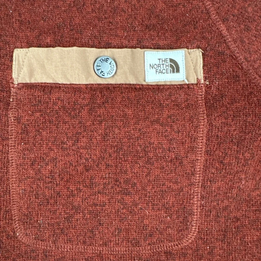 The North Face Gordon Lyons Mens Marbled Maroon 1/2 Zip Medium Pullover